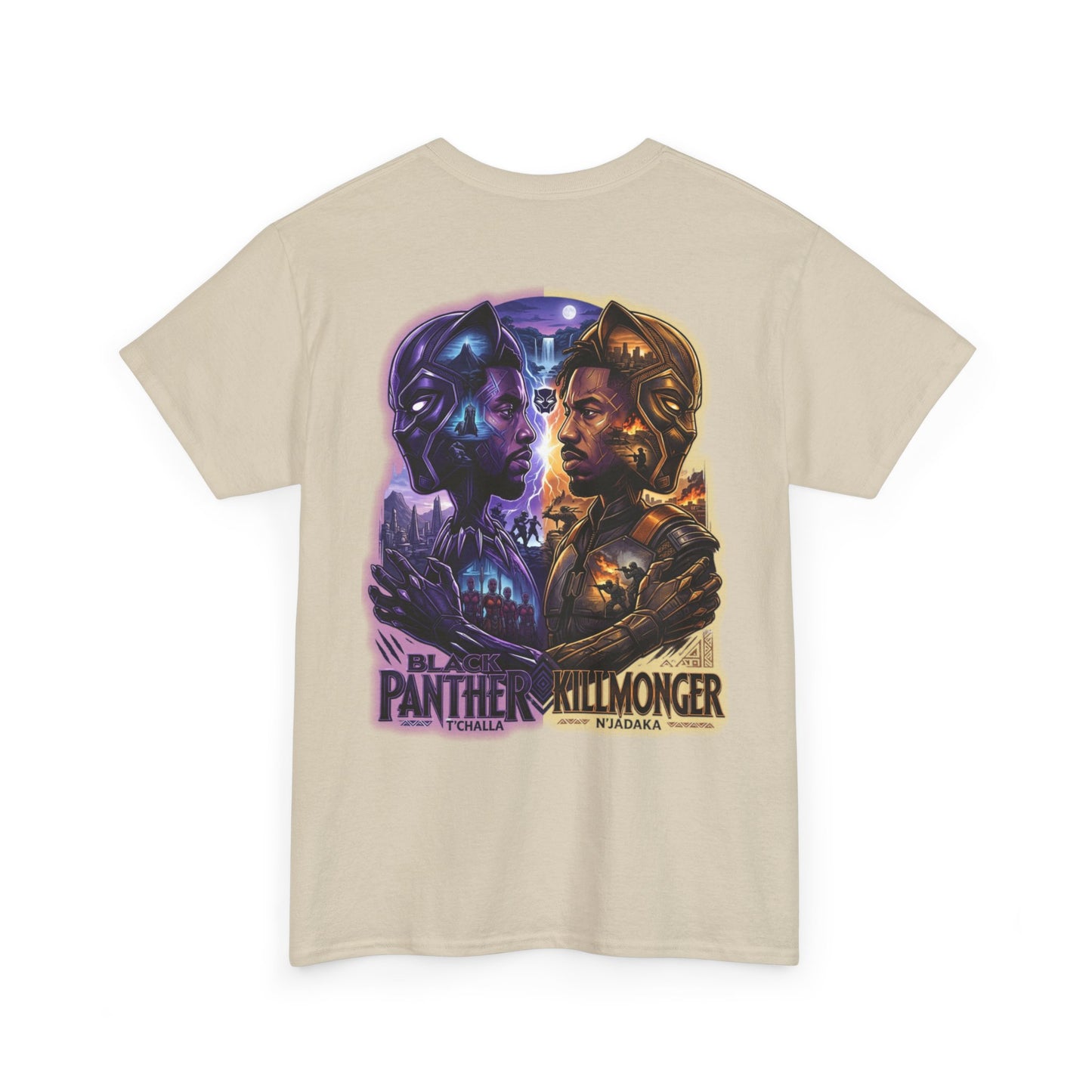 Black Panther vs Killmonger Graphic Tee – Retro Marvel Movie Poster T-Shirt