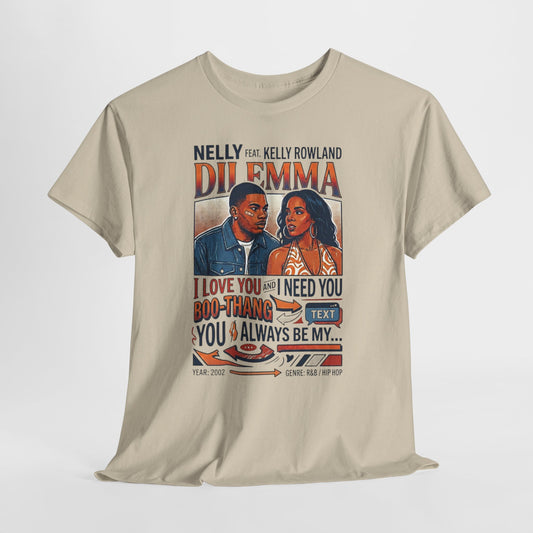 Dilemma Retro R&B Tee — Nelly & Kelly Song Lyric Shirt