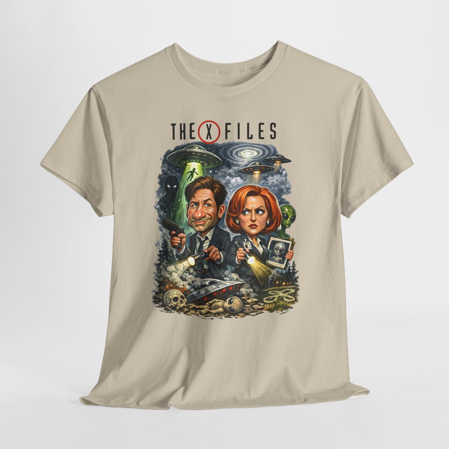 Sci‑Fi Detective Tee — The X Files Artwork Graphic T‑Shirt