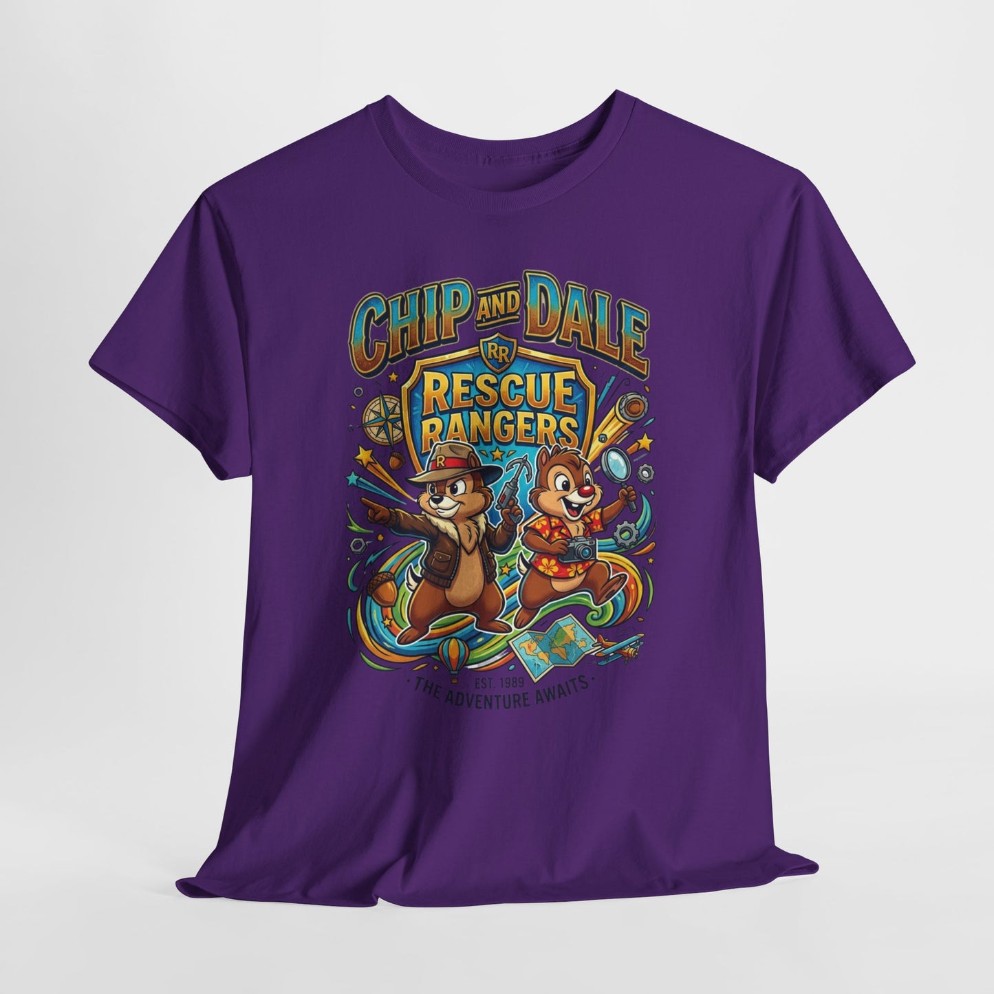Chip and Dale Rescue Rangers T-Shirt — "Rescue Rangers" Vintage Cartoon Tee
