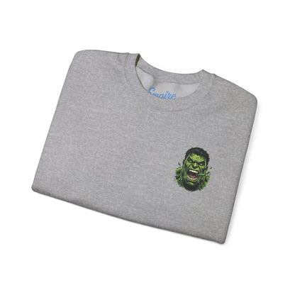 Hulk Graphic Crewneck Sweatshirt — Bruce Banner Movie Poster Design