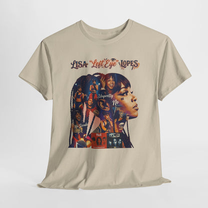 Lisa 'Left Eye' Lopes Tribute T-Shirt — Retro Collage Hip-Hop Tee