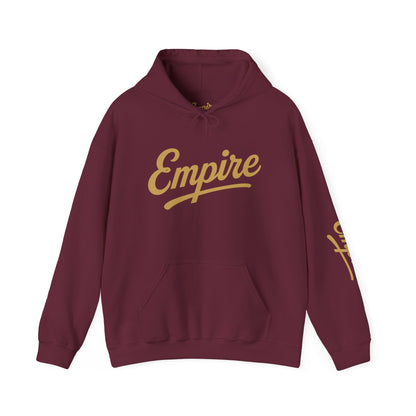 Empire Classic Hoodie | White Gold Logo Streetwear Sweatshirt