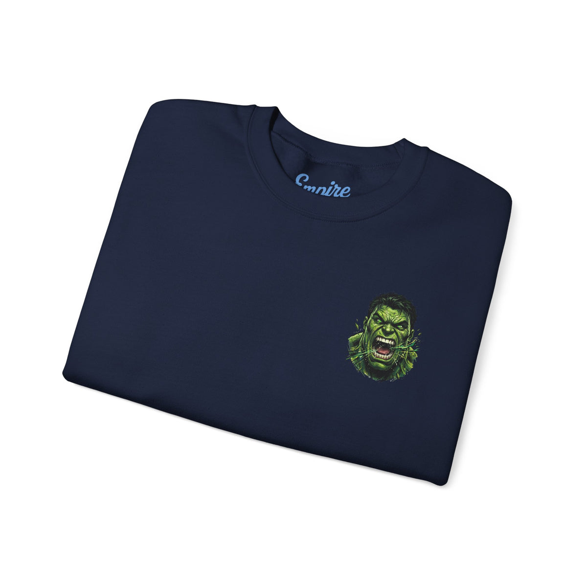 Hulk Graphic Crewneck Sweatshirt — Bruce Banner Movie Poster Design