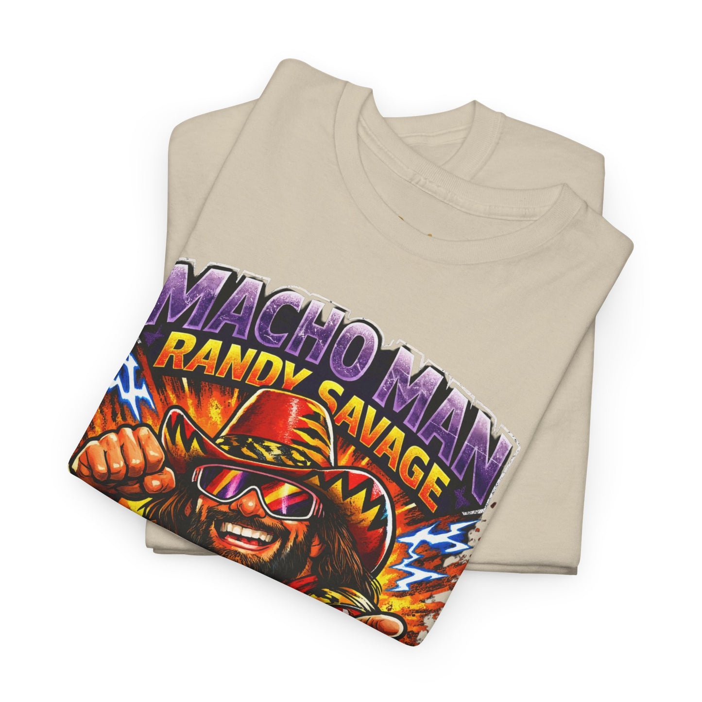 Retro Wrestling Graphic Tee — "Macho Man Randy Savage" Vintage Style