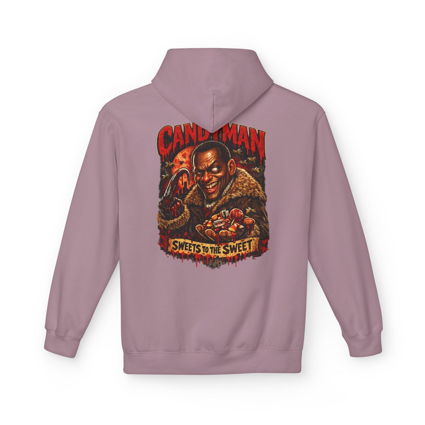 Horror Movie Candyman "Sweets to the Sweet" Retro Poster Midweight Softstyle Fleece Hoodie