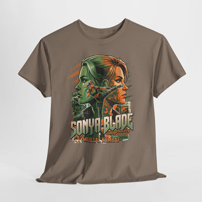 Sonya Blade Retro Fighter T-Shirt — Mortal Kombat Inspired Graphic Tee