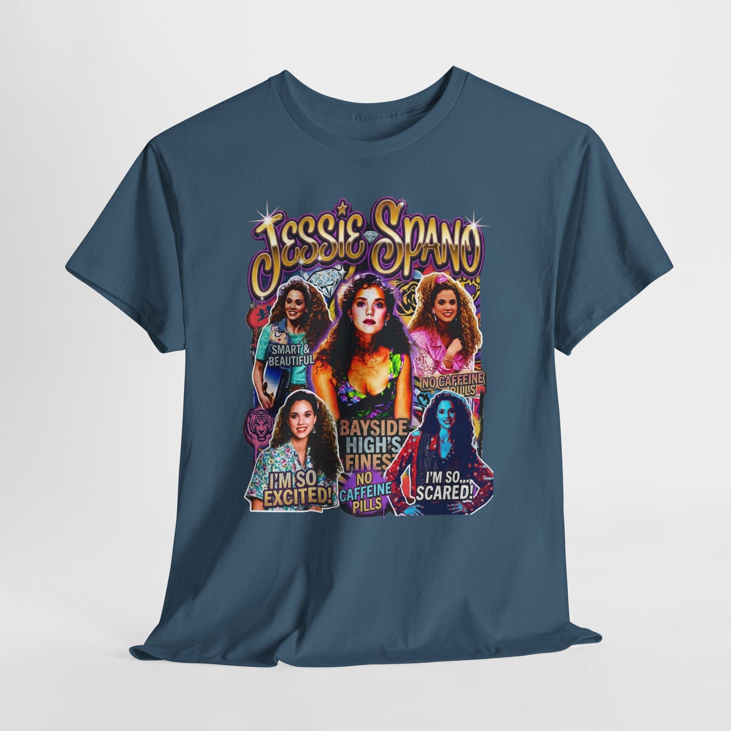 Retro Collage Graphic Tee — Jessie Spano Vintage TV Quote Shirt