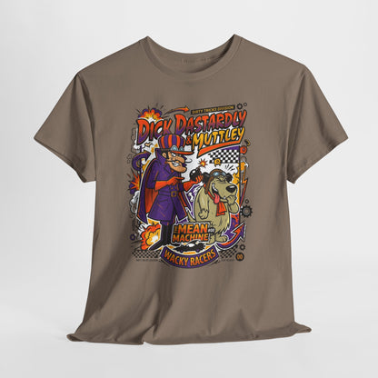 Cartoon Villain Racing Tee — "Dick Dastardly & Muttley: Mean Machine" Graphic T-Shirt