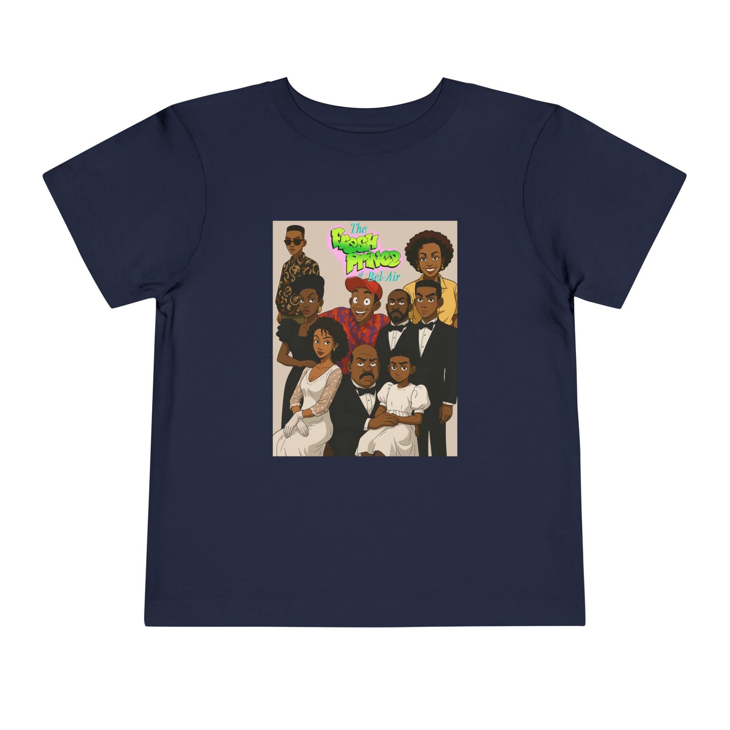 Cool Fresh Prince Cartoon Family Toddler Tee, Fun Kids T-Shirt, Unique Gift for Birthdays, Family Reunion, Playdate Outfit, Everyday Wear