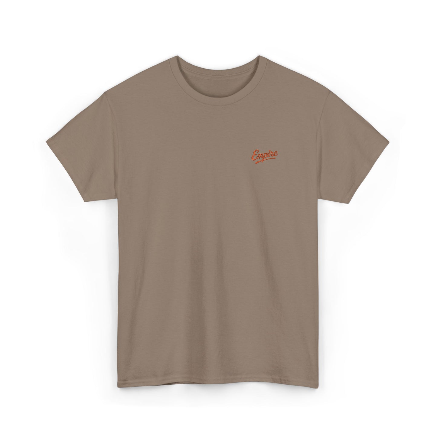 Signature Embroidered Empire Orange Chest Logo T-Shirt