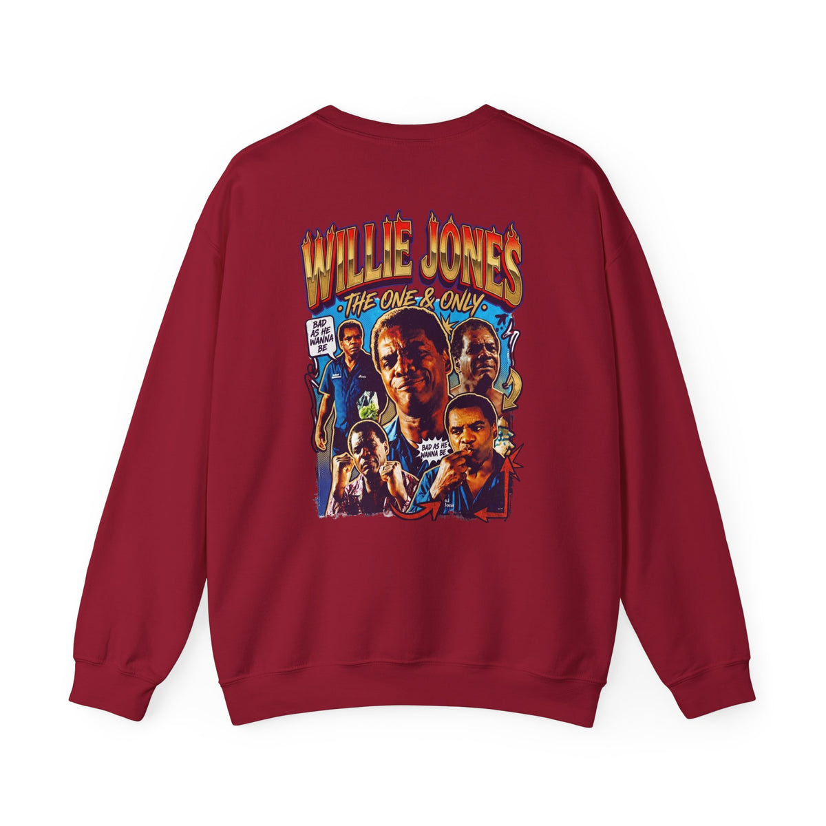 Willie Jones Graphic Crewneck Sweatshirt — Retro Soul Portrait Pullover