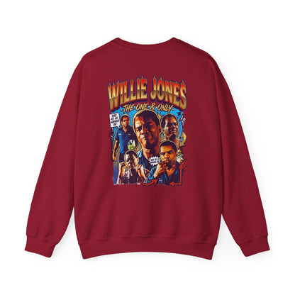 Willie Jones Graphic Crewneck Sweatshirt — Retro Soul Portrait Pullover