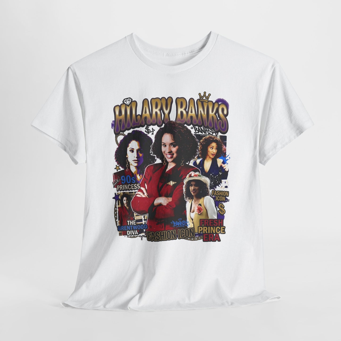Hilary Banks Collage Tee — Fresh Prince Retro Graphic T‑Shirt
