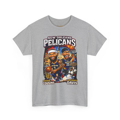 New Orleans Pelicans Basketball T‑Shirt — Boogie Cousins & Anthony Davis Graphic Tee