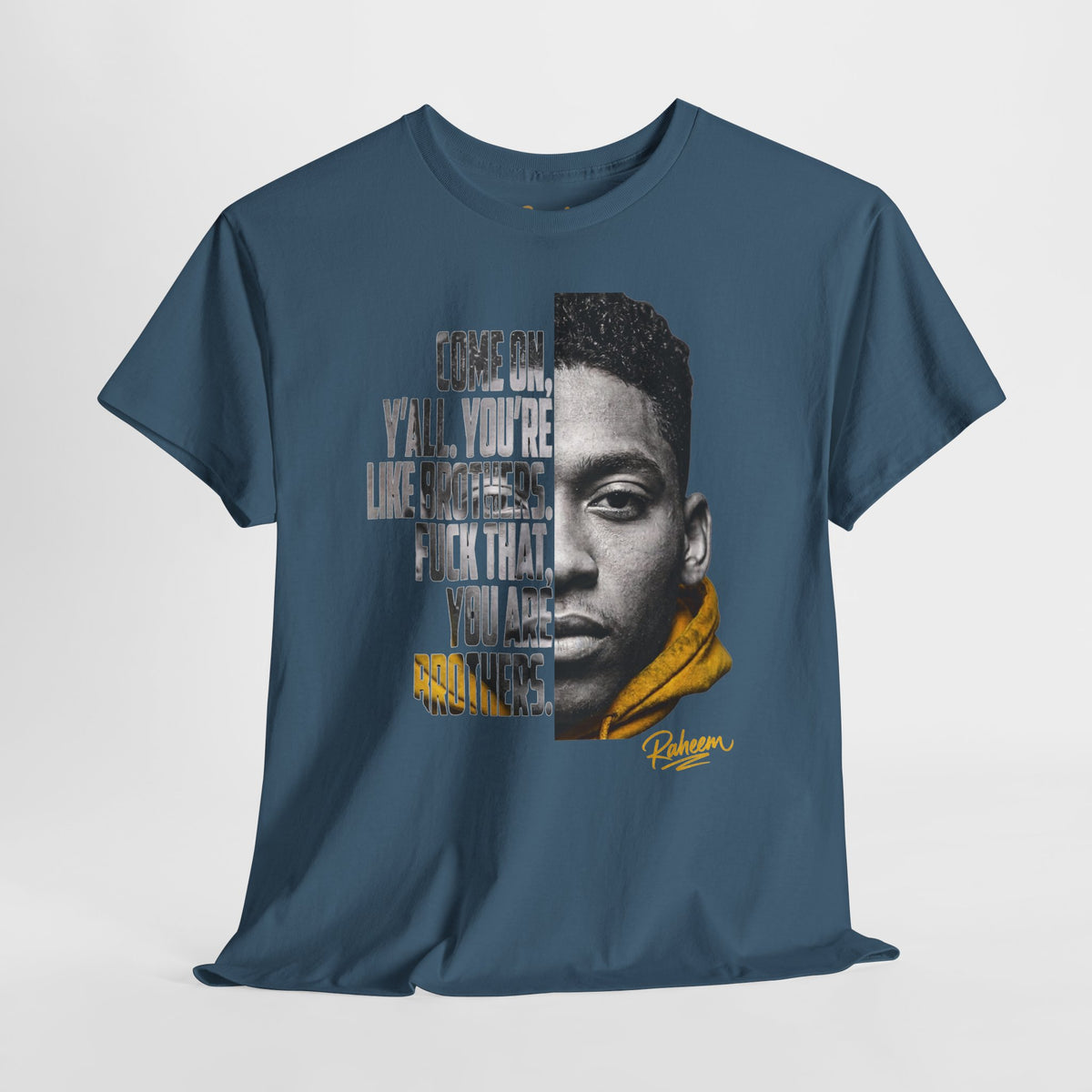 Raheem "Juice" Portrait Quote Tee — "You Are Brothers" Graphic T-Shirt