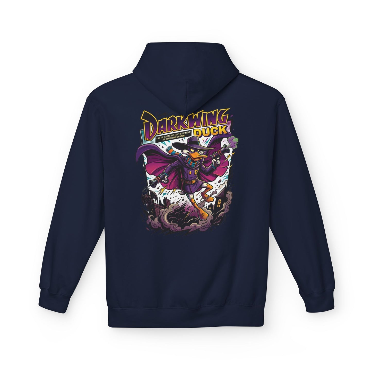 Retro Darkwing Duck Graphic Hoodie | 90s Cartoon Nostalgia