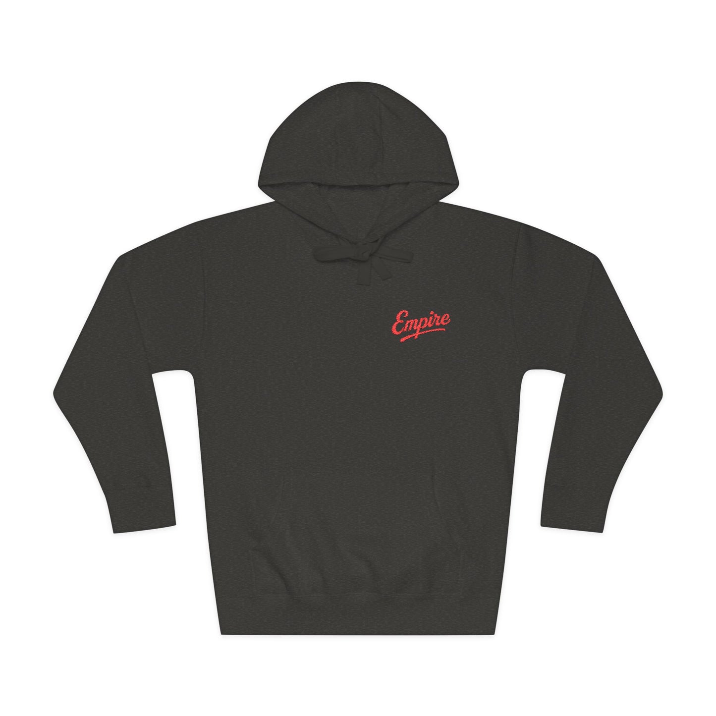 Empire Signature Embroidered Hoodie — Minimal Fleece with Red 'Empire' Logo