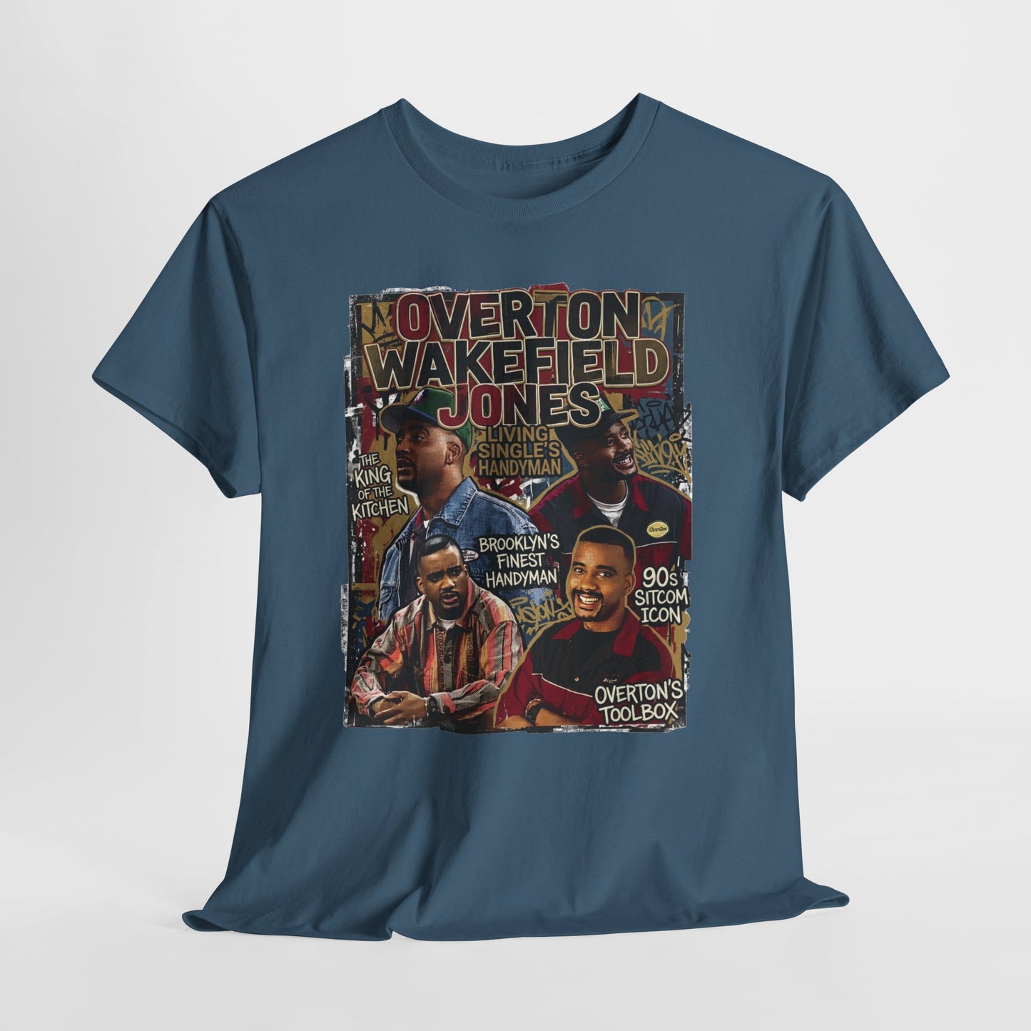 Vintage Living Single Collage T‑Shirt — Overton Wakefield Jones Graphic Tee