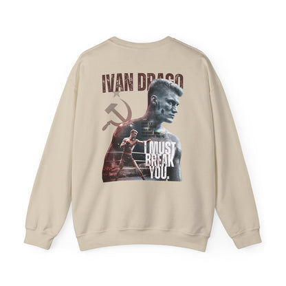 Ivan Drago Crewneck Sweatshirt – 'I Must Break You' Boxing Tribute