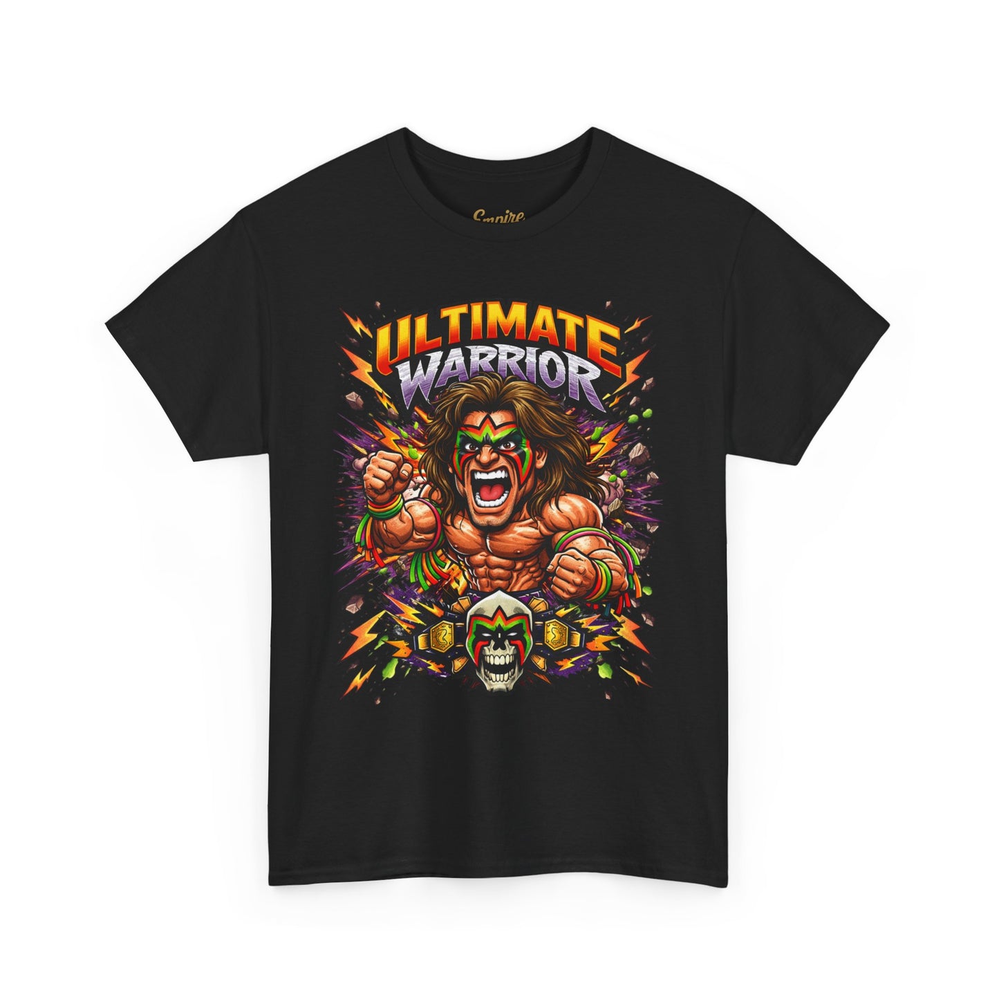 Ultimate Warrior Graphic Tee — Retro Wrestling Mascot T-Shirt