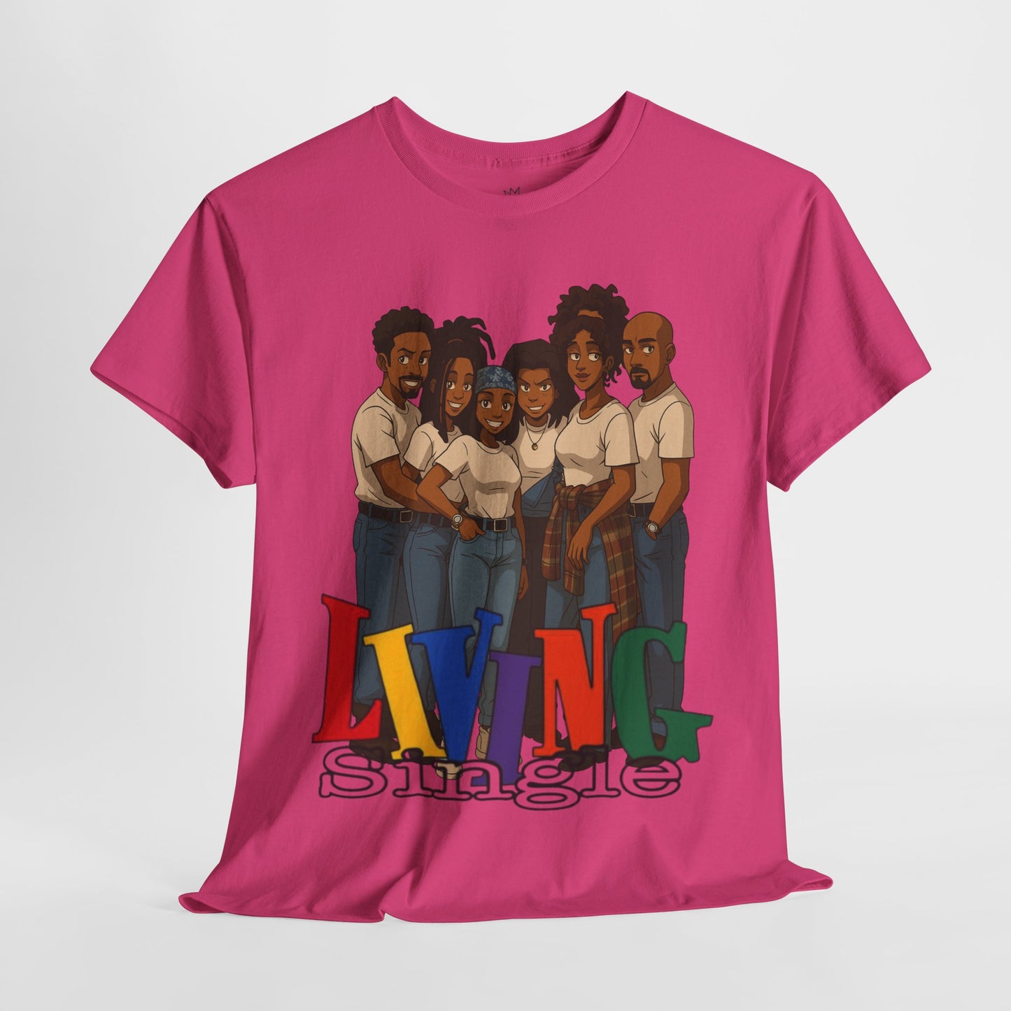 Living Single Unisex Heavy Cotton Tee - Nostalgic TV Show T-Shirt for Fans