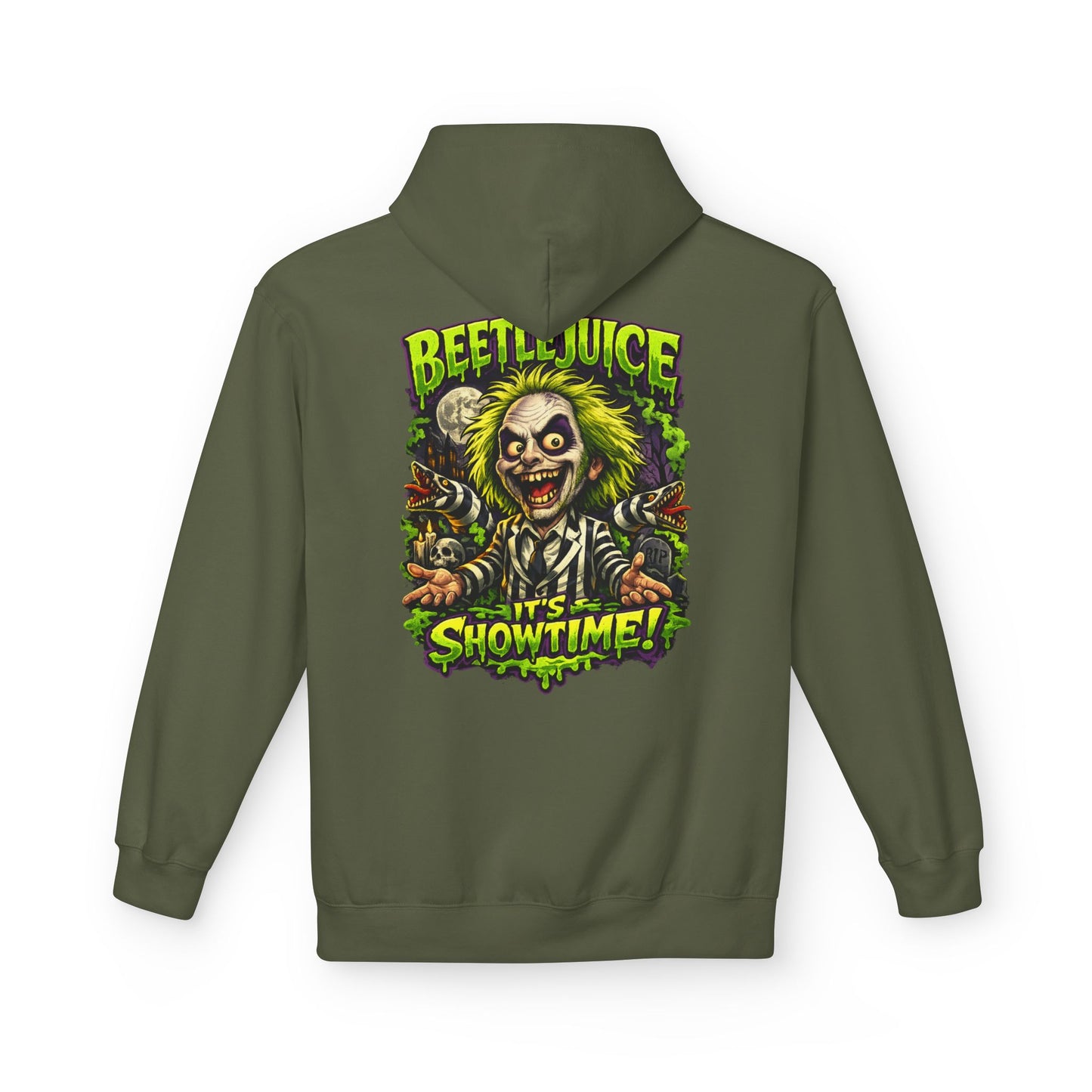 Beetlejuice "It's Showtime" Unisex Midweight Softstyle Fleece Hoodie