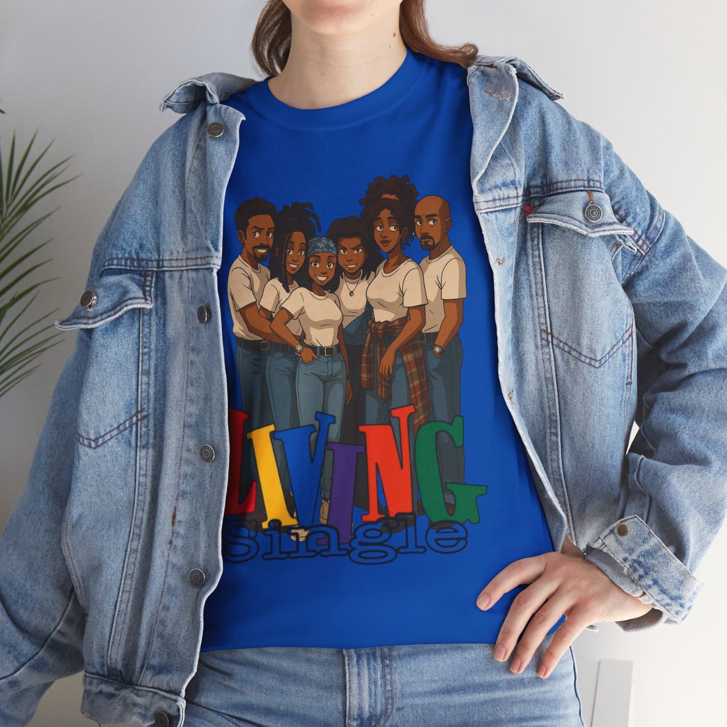 Living Single Unisex Heavy Cotton Tee - Nostalgic TV Show T-Shirt for Fans