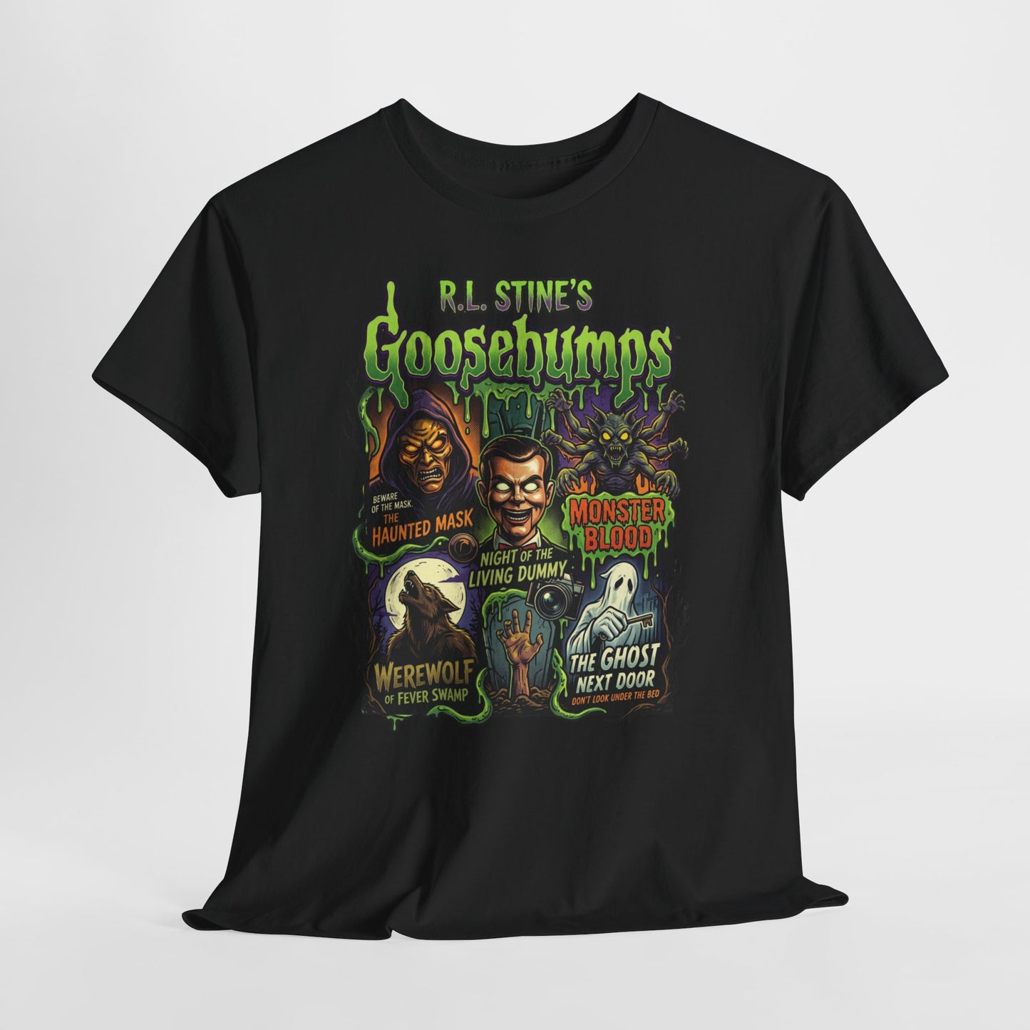 Goosebumps Retro Horror T-Shirt — Classic 90s Kids Spooky Monsters Tee