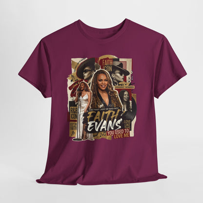 Faith Evans Vintage Collage T-Shirt — "You Used To" Music Tribute Tee