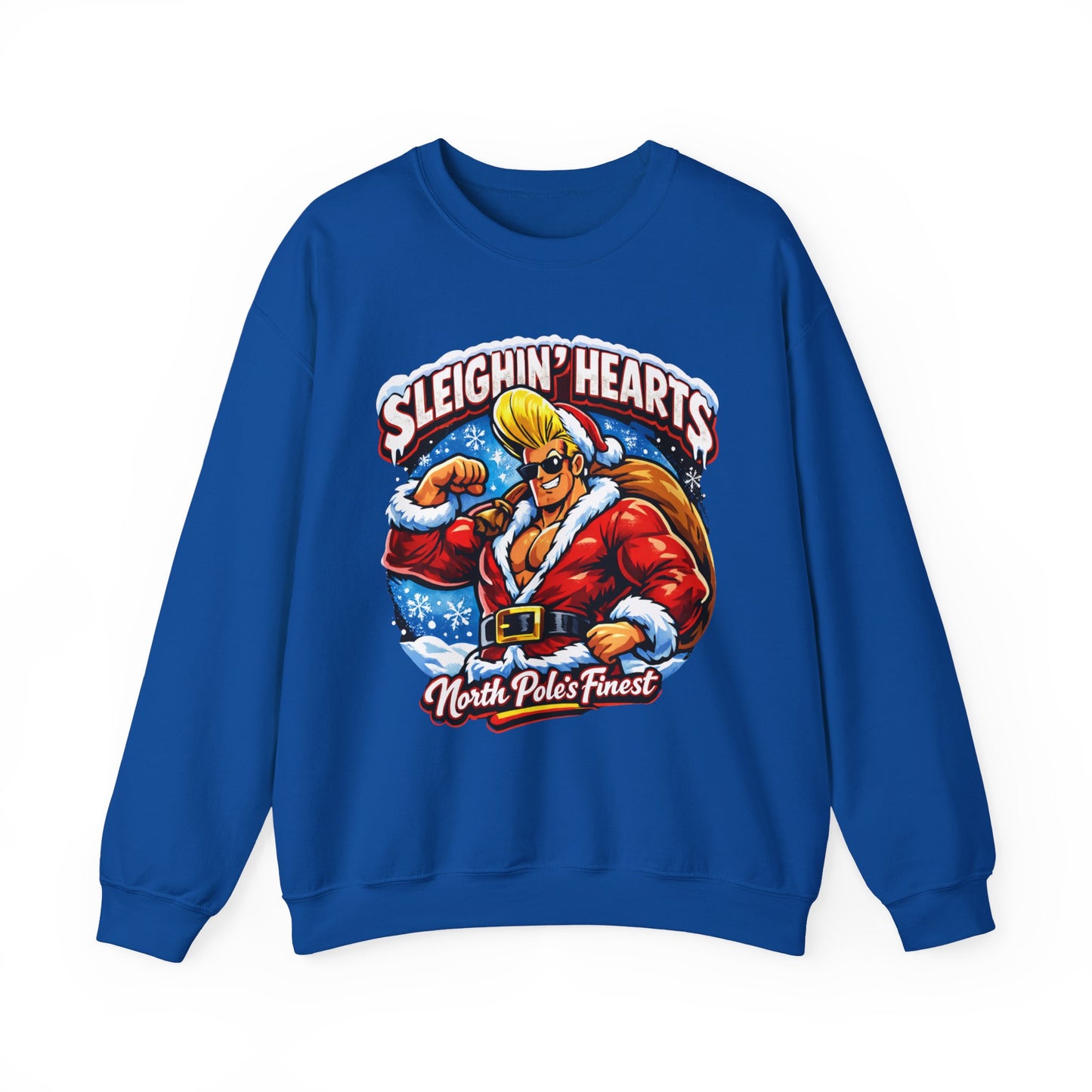 Johnny B 'Sleighin' Hearts' Crewneck Sweatshirt — Where the Ho-Ho-Ho's At
