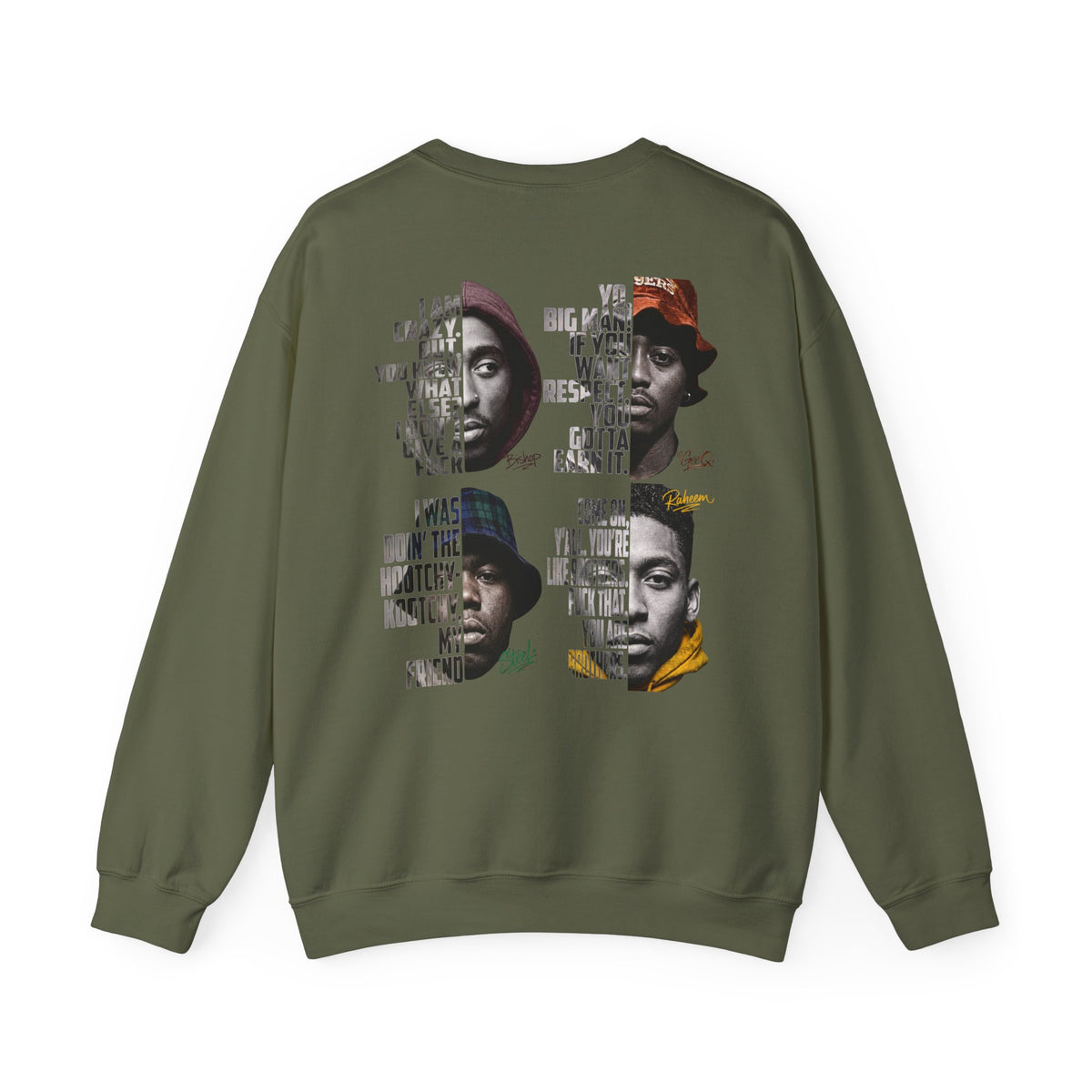 Wrecking Crew "Juice" Crewneck Sweatshirt — Vintage Movie Portraits with Lyrics