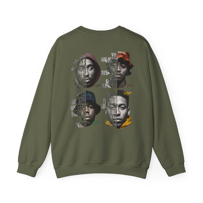 Wrecking Crew "Juice" Crewneck Sweatshirt — Vintage Movie Portraits with Lyrics