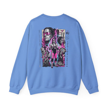 Retro Wrestling Crewneck Sweatshirt – 'The Hitman' Neon Bret Hart Graphic