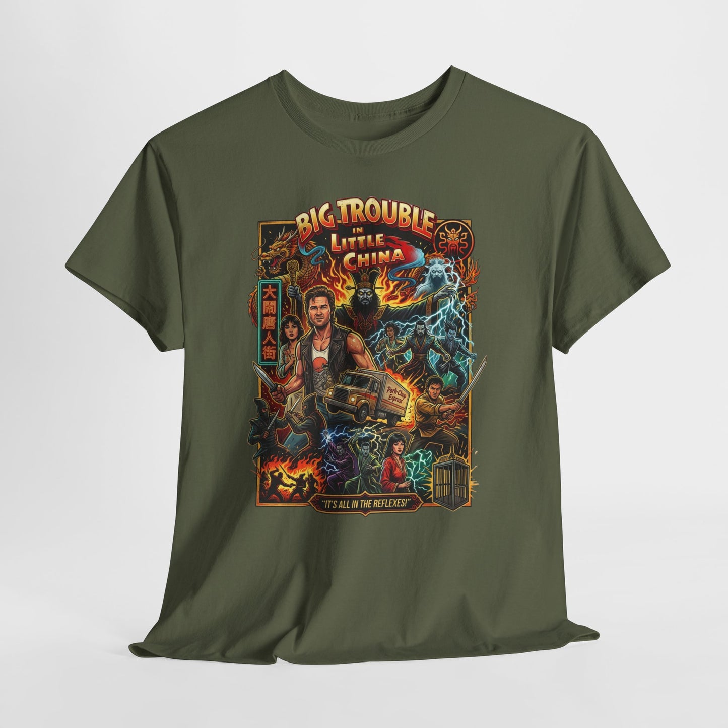 Big Trouble Little China Movie Poster T-Shirt — Retro 80s Action Graphic Tee