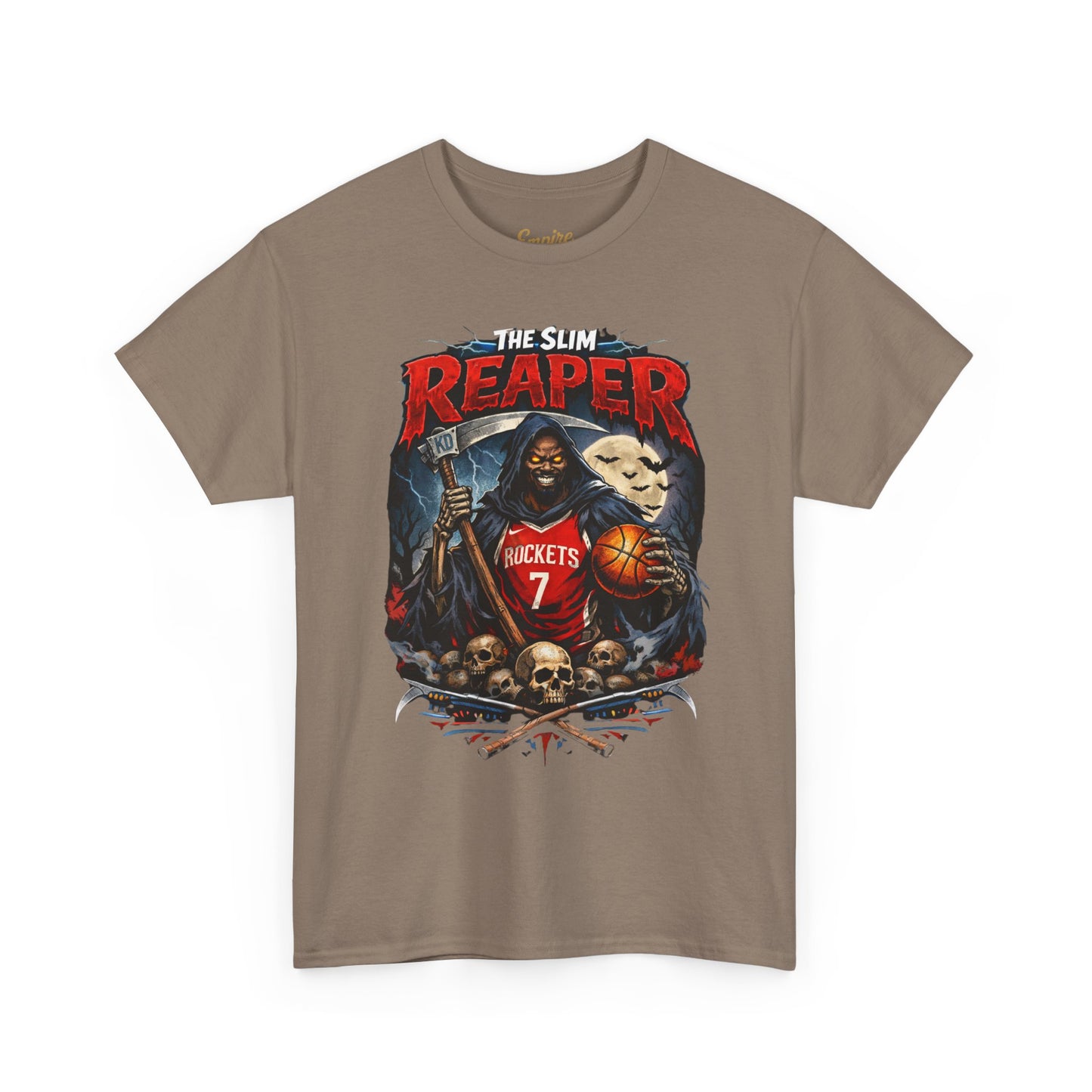 Grim Reaper Basketball Tee — "The Slim Reaper" Graphic T-Shirt