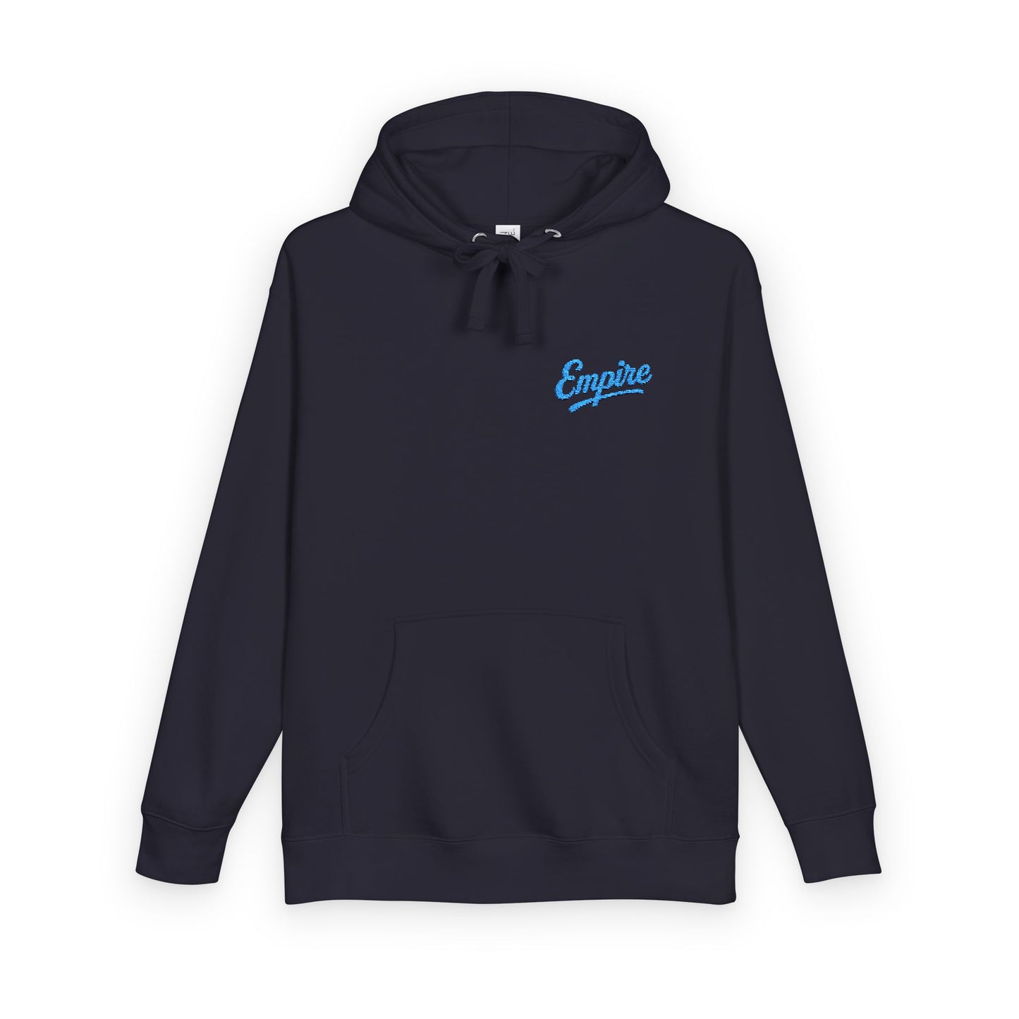Empire Signature Embroidered Hoodie — Minimal Fleece with Carolina Blue 'Empire' Logo