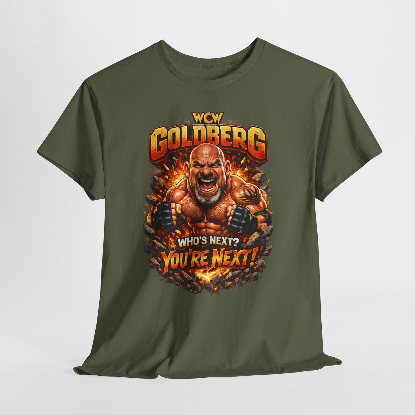 WCW Goldberg 'Who's Next? You're Next!' T-Shirt – Retro Wrestling Fan Tee