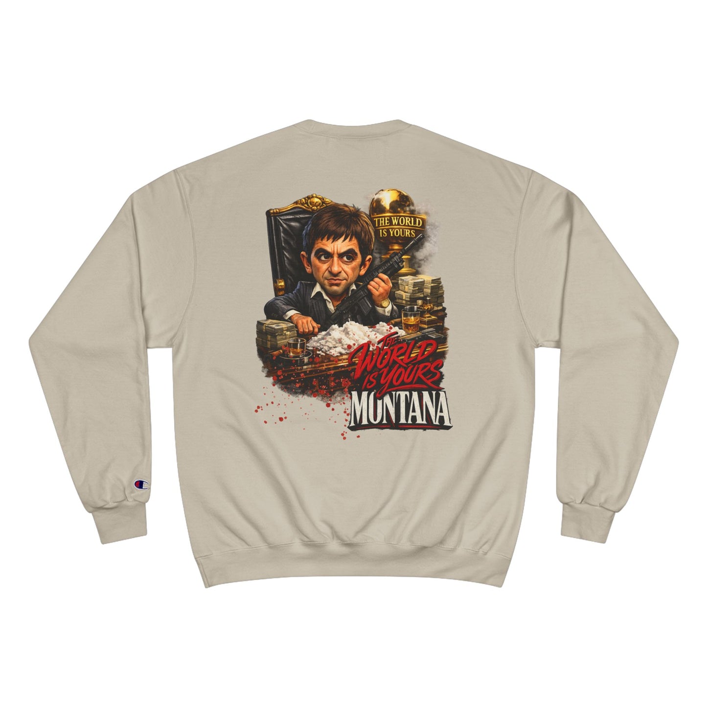 Montana Scarface Graphic Sweatshirt — "The World Is Yours" Vintage Movie Crewneck