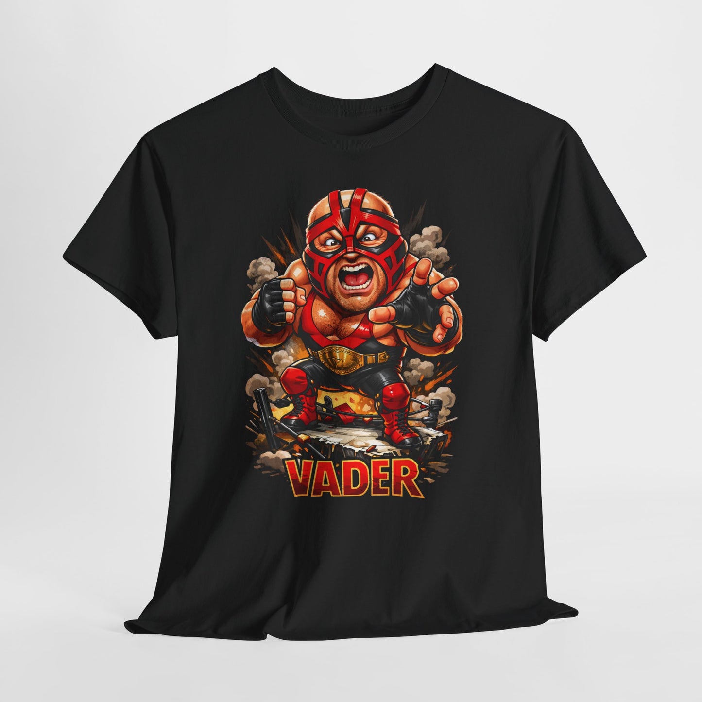 Vader Wrestler Graphic Tee — Retro Cartoon Wrestling T‑Shirt