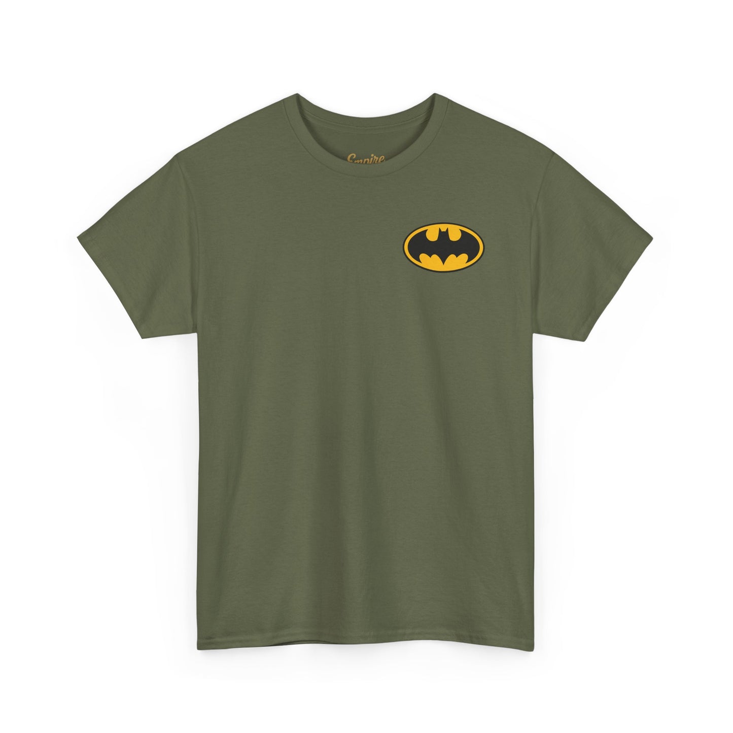 Batman Graphic Tee — Retro Logo & Dark Knight Back Print