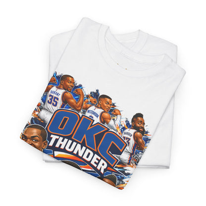 OKC Thunder Caricature Basketball T-Shirt — Team Players Graphic Tee