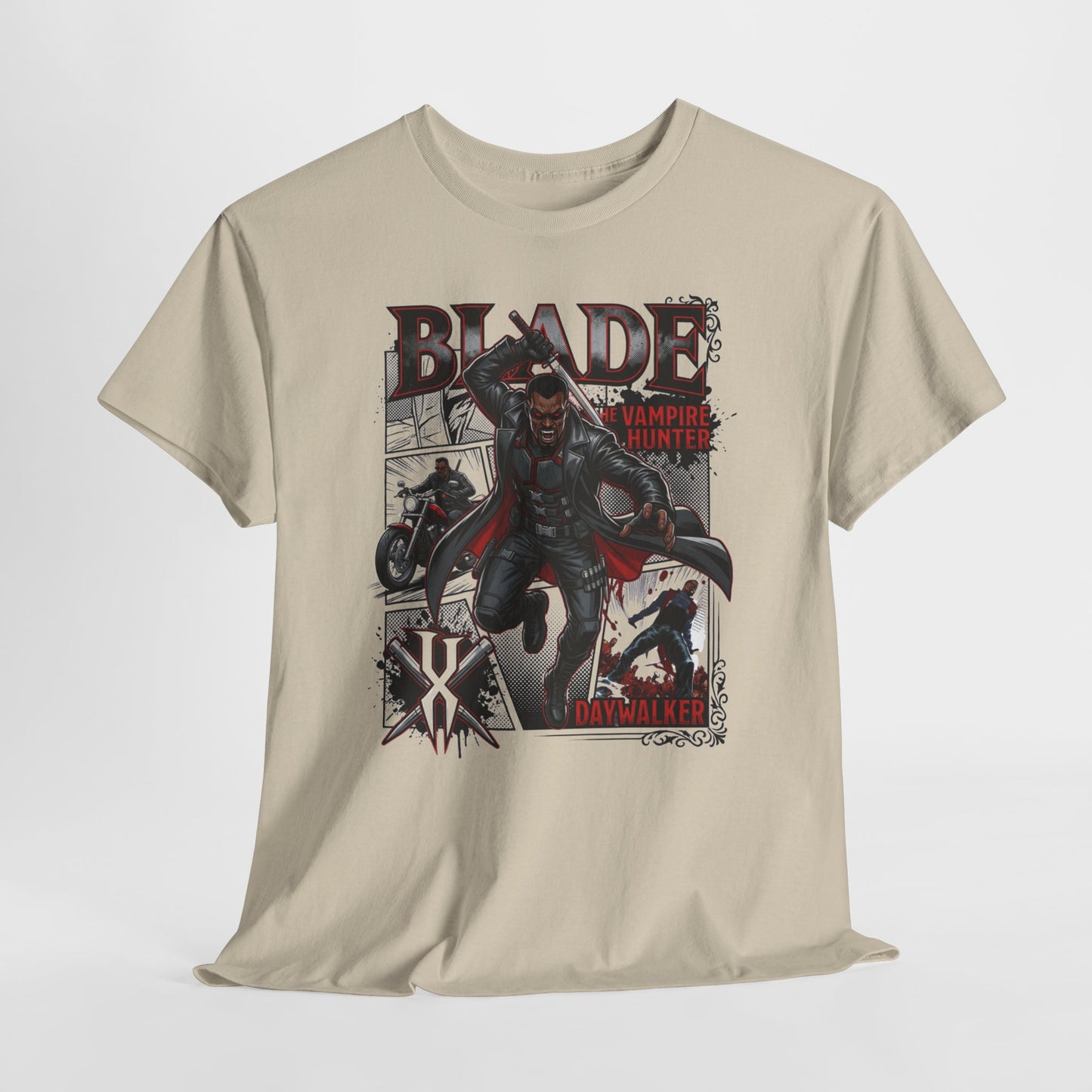 Blade Vampire Hunter Graphic Tee — Retro Comic Movie Poster T-Shirt