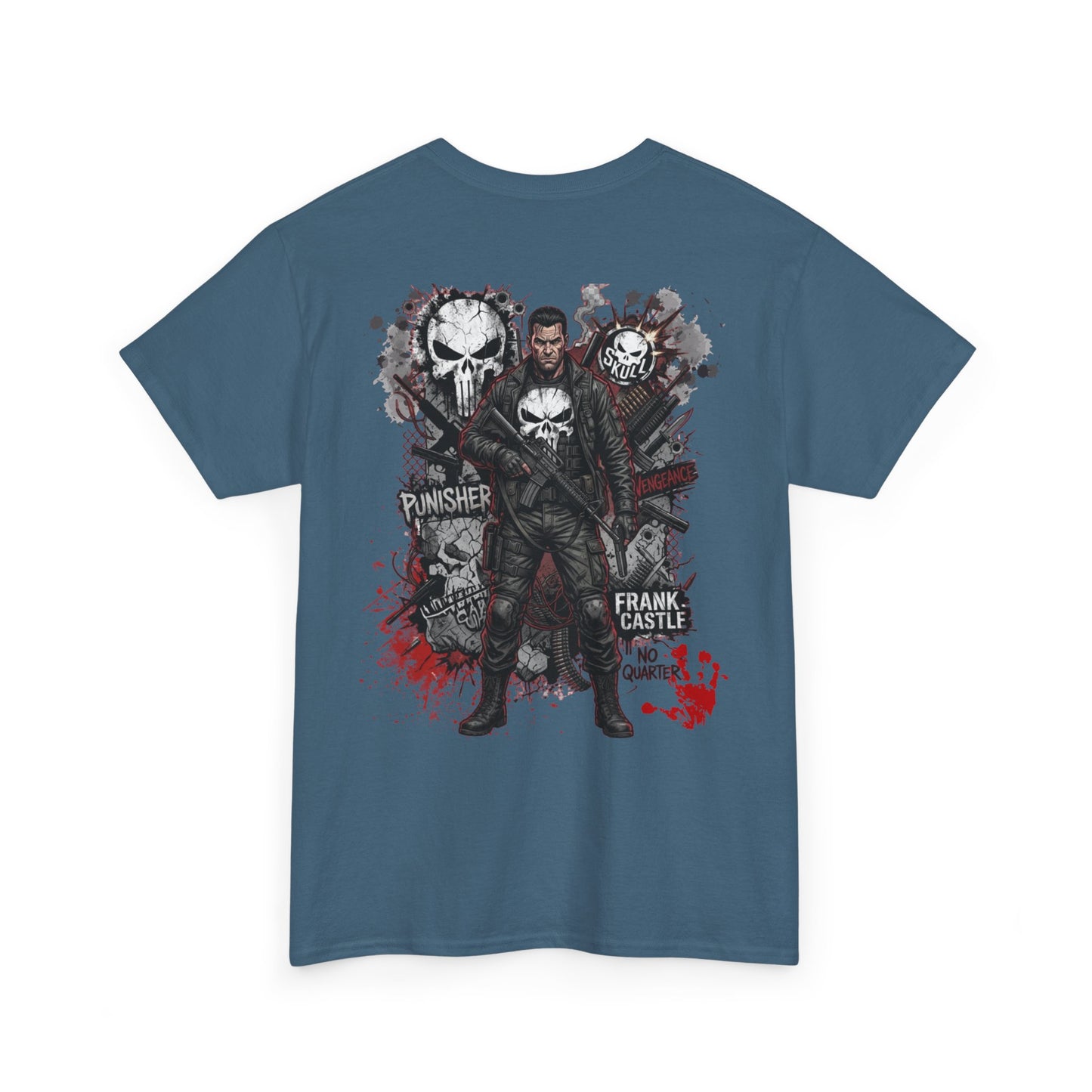 Punisher Graphic Tee — Frank Castle Skull Art Backprint