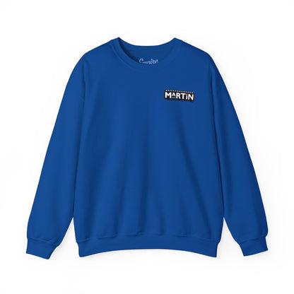 Cole Brown Graphic Sweatshirt — Retro Hip-Hop Collage Crewneck