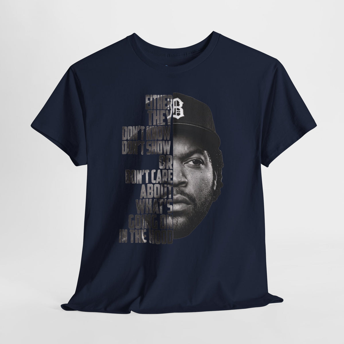 Boyz N The Hood Doughboy Half-Face Portrait with Bold Typography "Either They Don’t Know/Don’t Show"