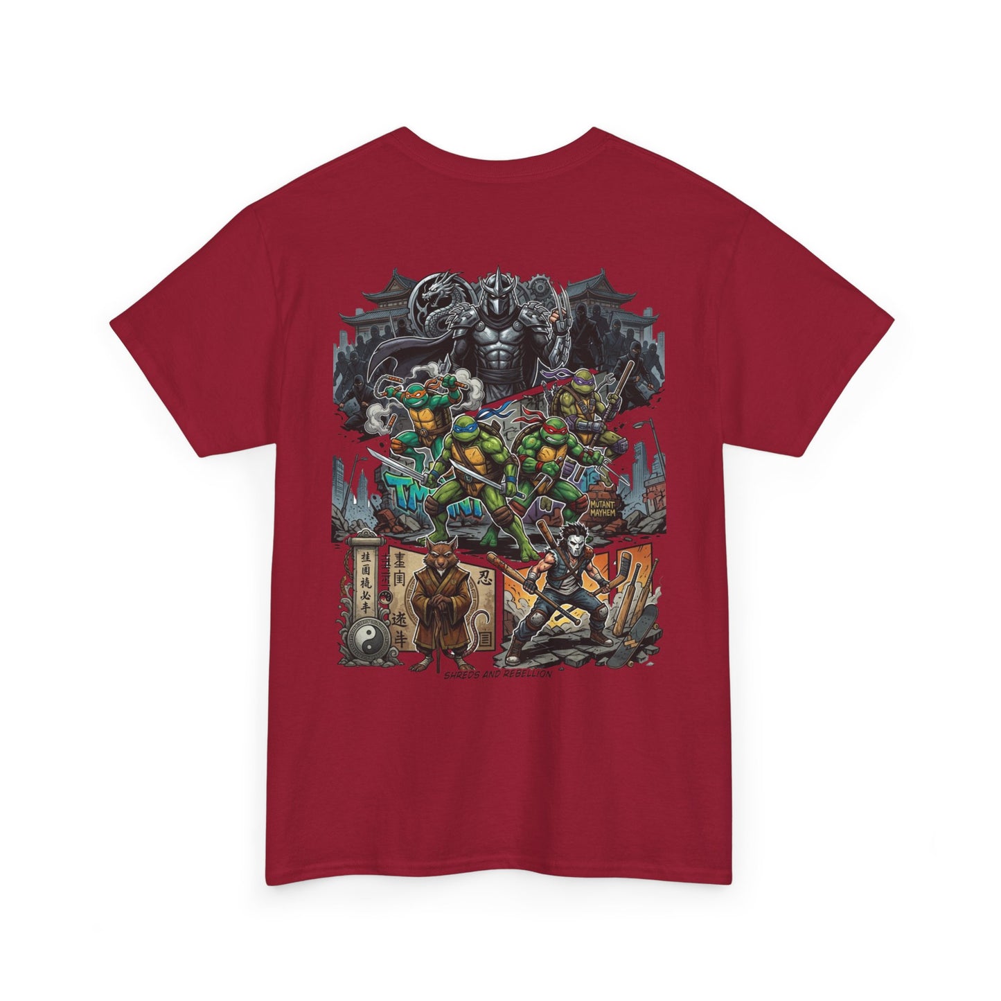 Teenage Mutant Ninja Turtles Graphic Tee — Retro Comic Backprint