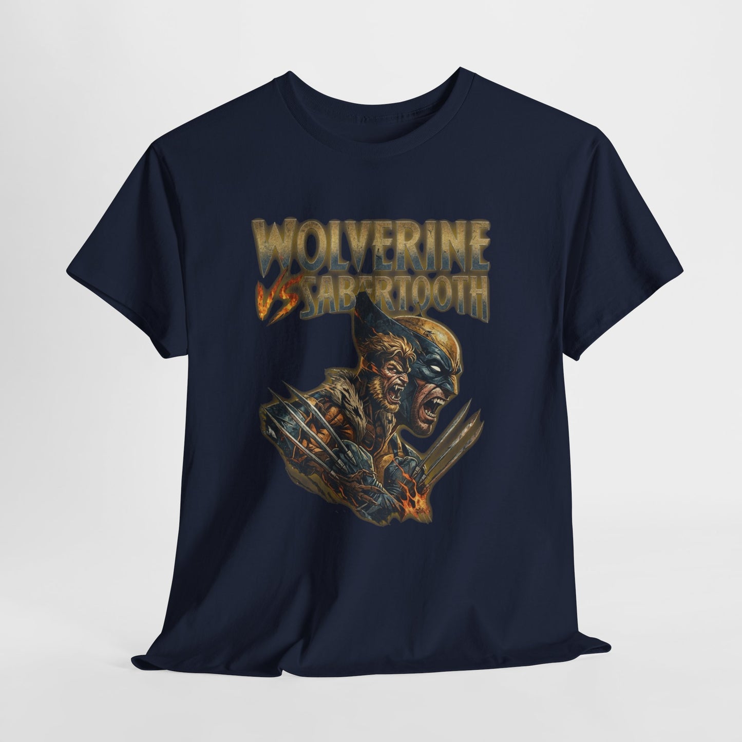 Wolverine vs Sabretooth Tee — Vintage Comic Battle Graphic T-Shirt