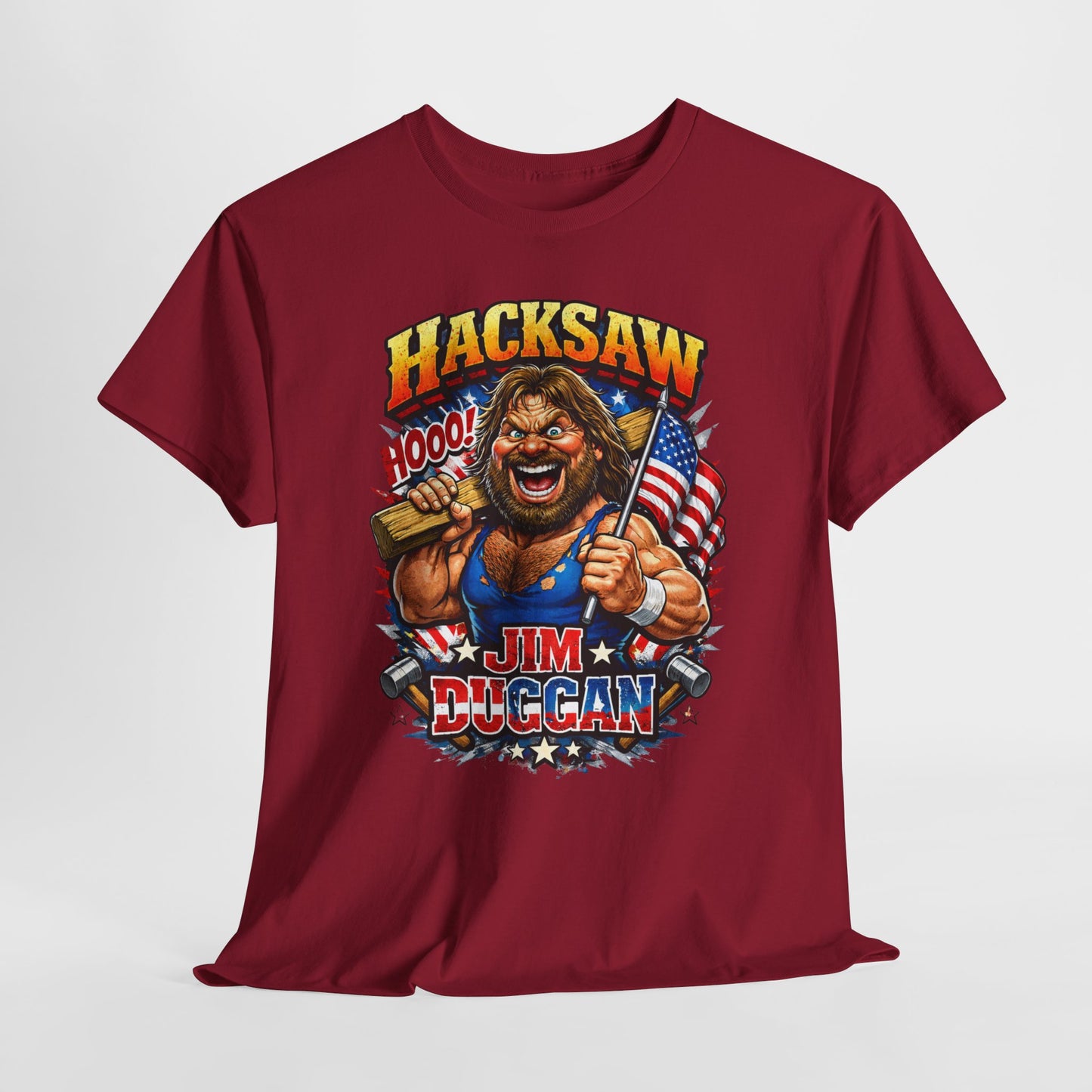 Jim Duggan “Hacksaw” Graphic Tee – Retro Wrestling Fan Shirt