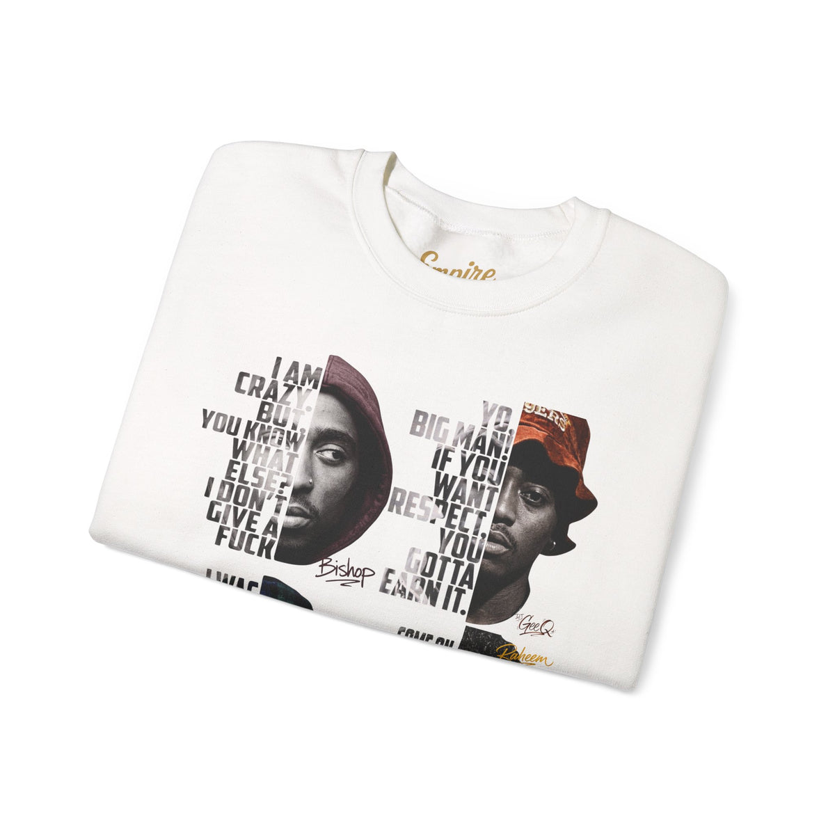 Wrecking Crew "Juice" Movie Legends Crewneck Sweatshirt — Collage Portraits & Lyrics